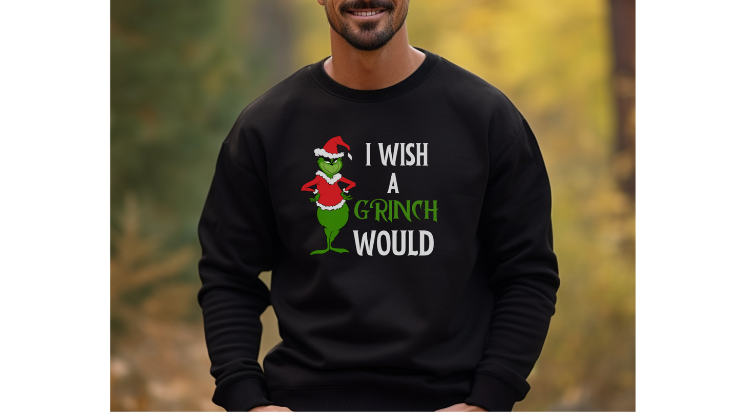 Grinch Christmas hoodie, Whoville t-shirt, Green Goblin sweater, Christmas gift idea, Grinchmas xmas hoodie, funny shirts, I wish a grinch