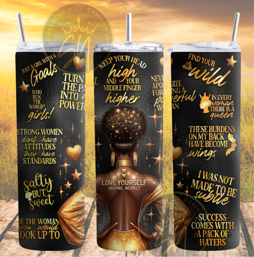 Confident Black Woman Tumbler