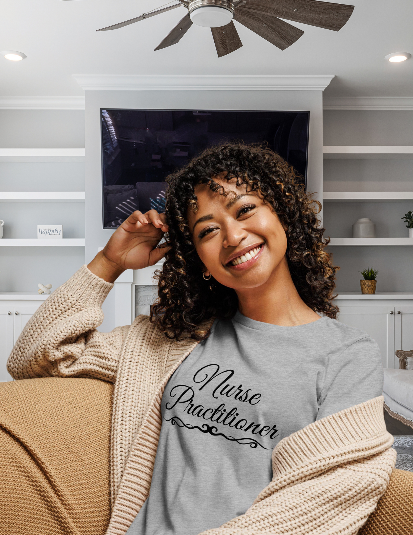 Proud NP - black script- Women's Relaxed T-Shirt