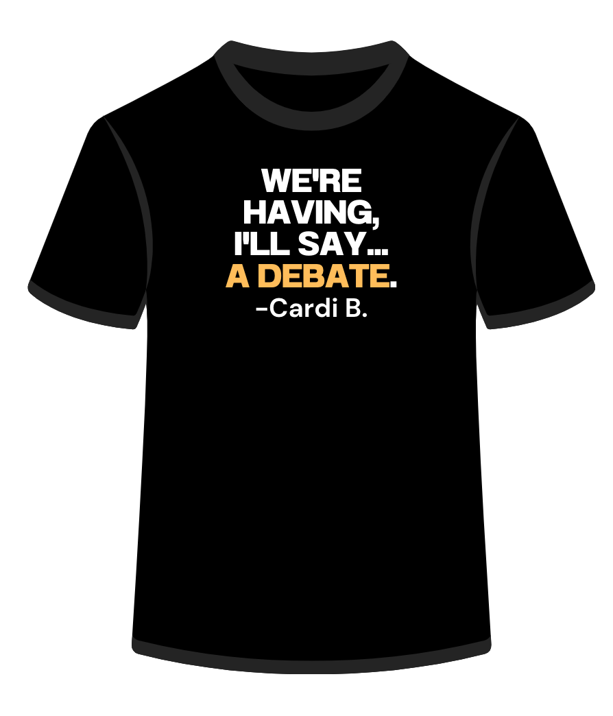 We're having a debate.