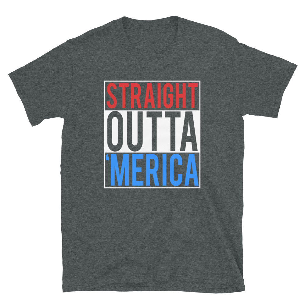 Straight Outta 'Merica Funny Fourth of July t-shirt