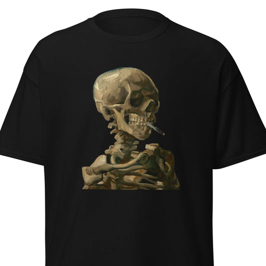 Vincent Van Gogh Skeleton Smoking Cigarette t-shirt